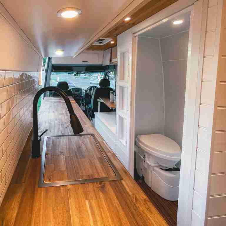 Campervan bathroom