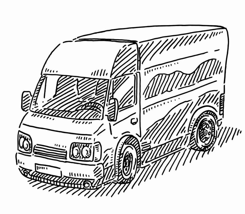 Sketch of campervan