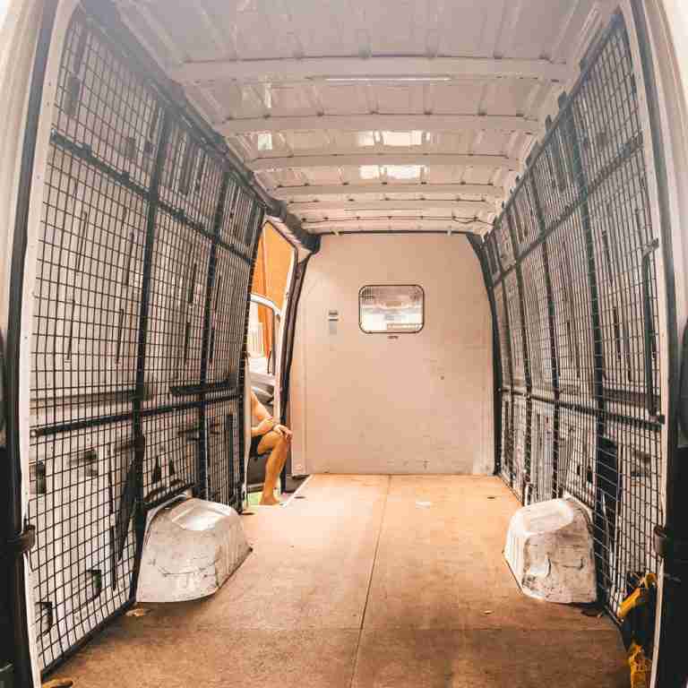 Empty Mercedes sprinter van