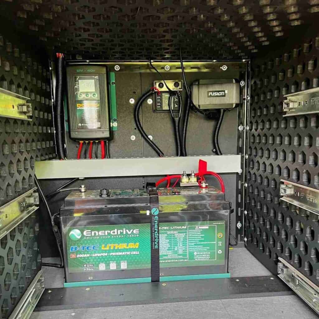 Enerdrive battery installed in campervan