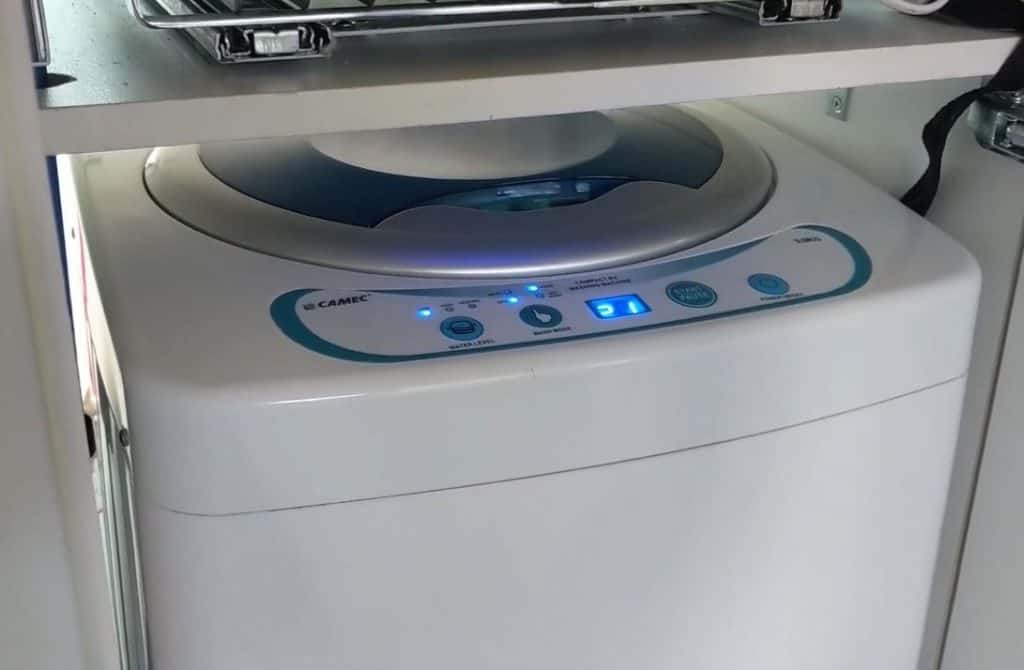 Camec 3kg Compact caravan Washing Machine installed in washing machine