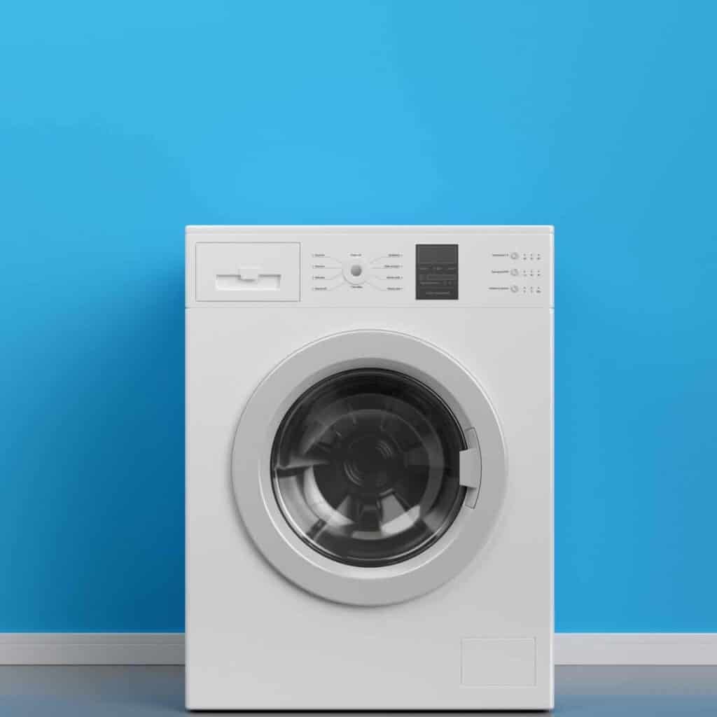 Washing Machine with a blue background