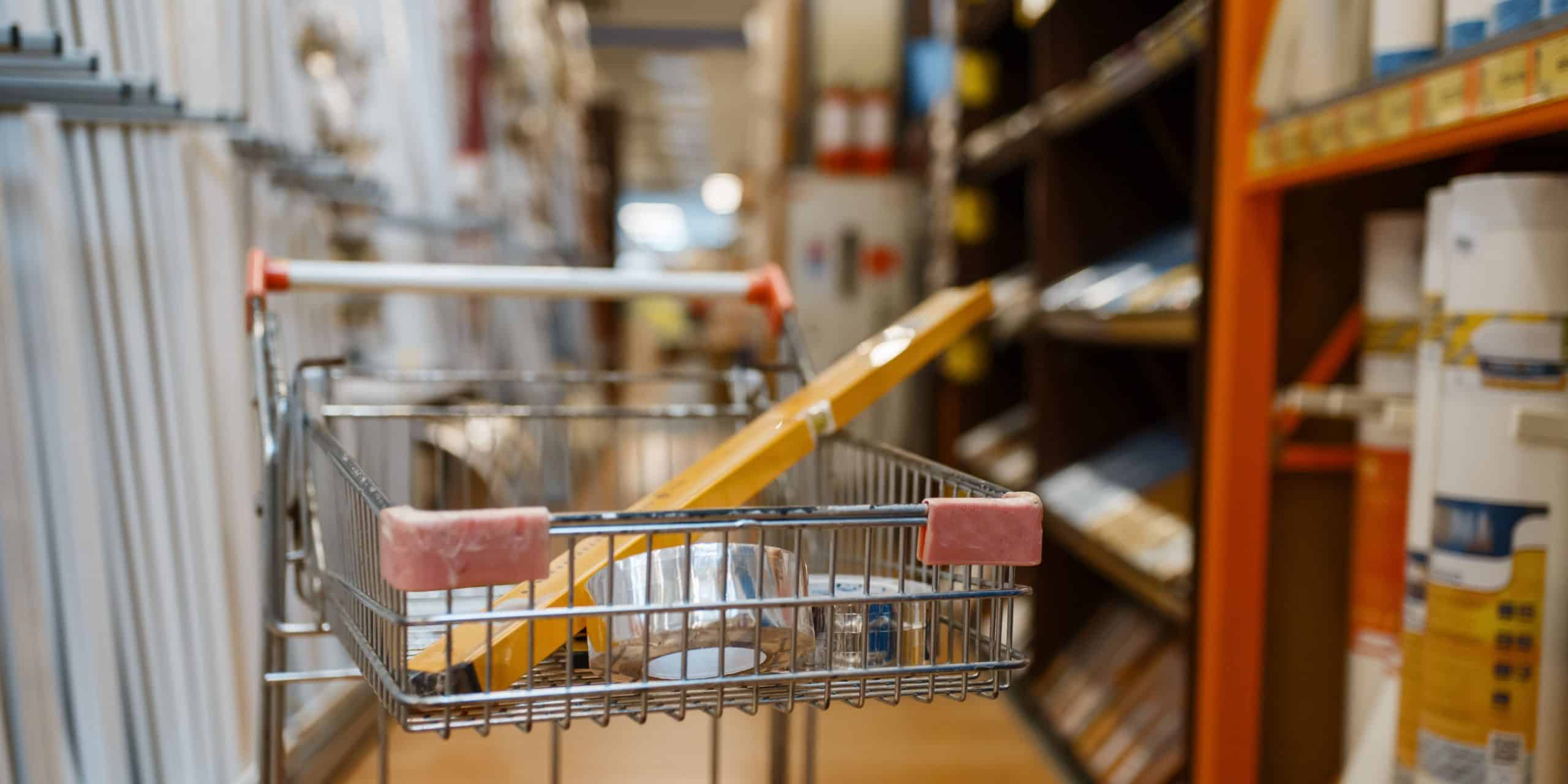 Shopping trolly in Hardware store
