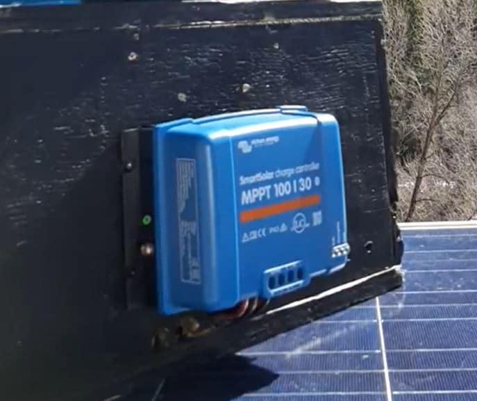 Victron SmartSolar MPPT 100-30 Charge Controller Installed on box