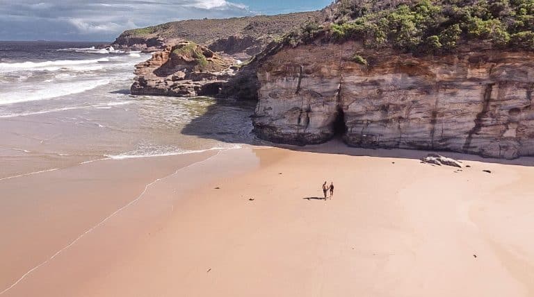 Ghostie Beach Slit Drone Shot