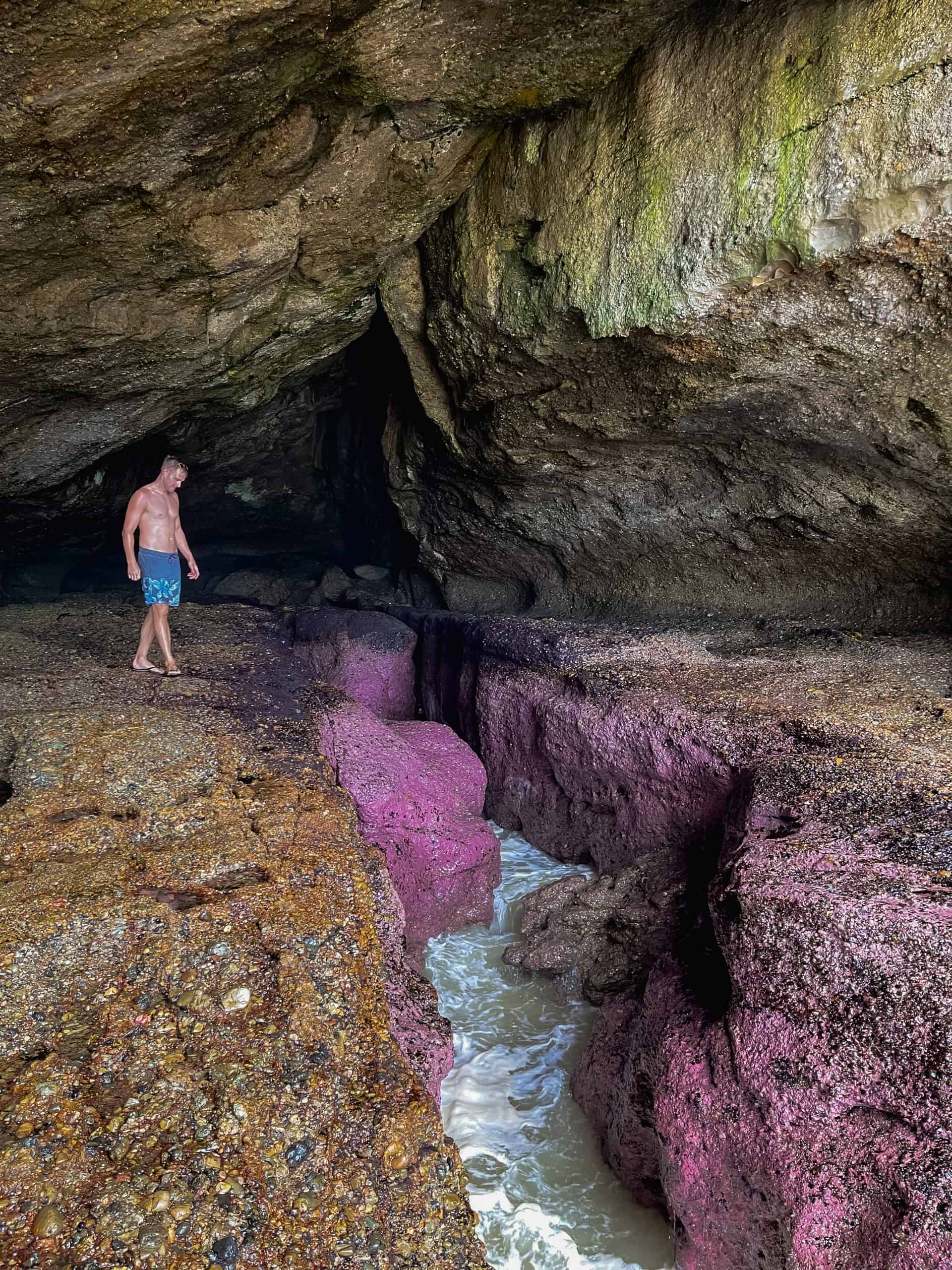 inside the pink caves with wade