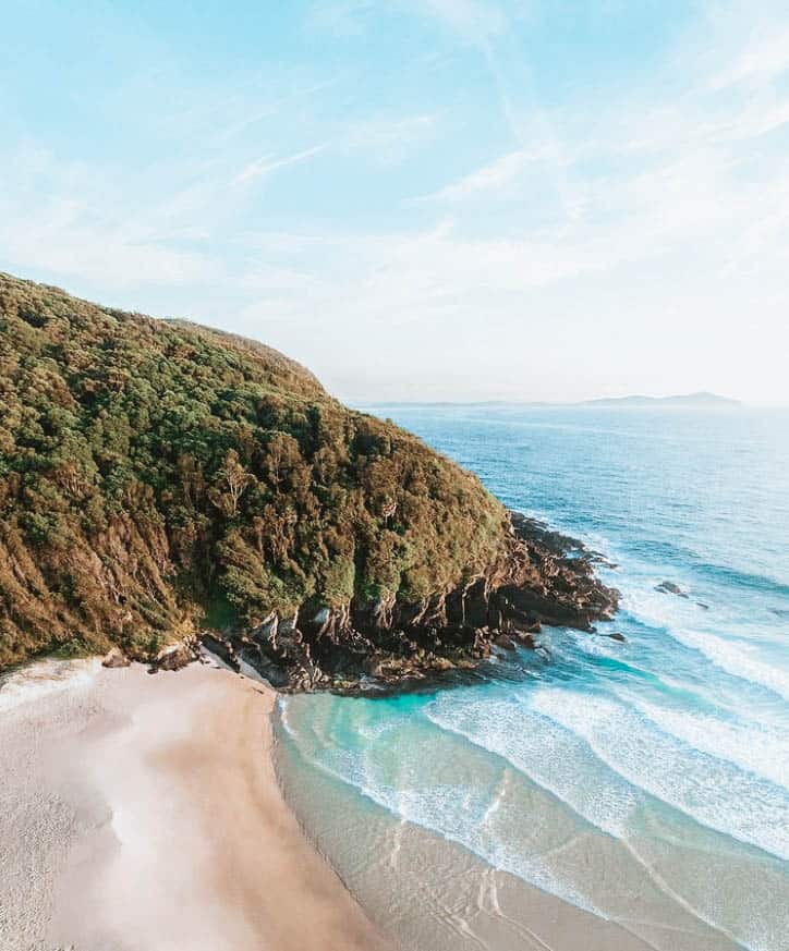 Drone shot over the Elizabeth Beach 