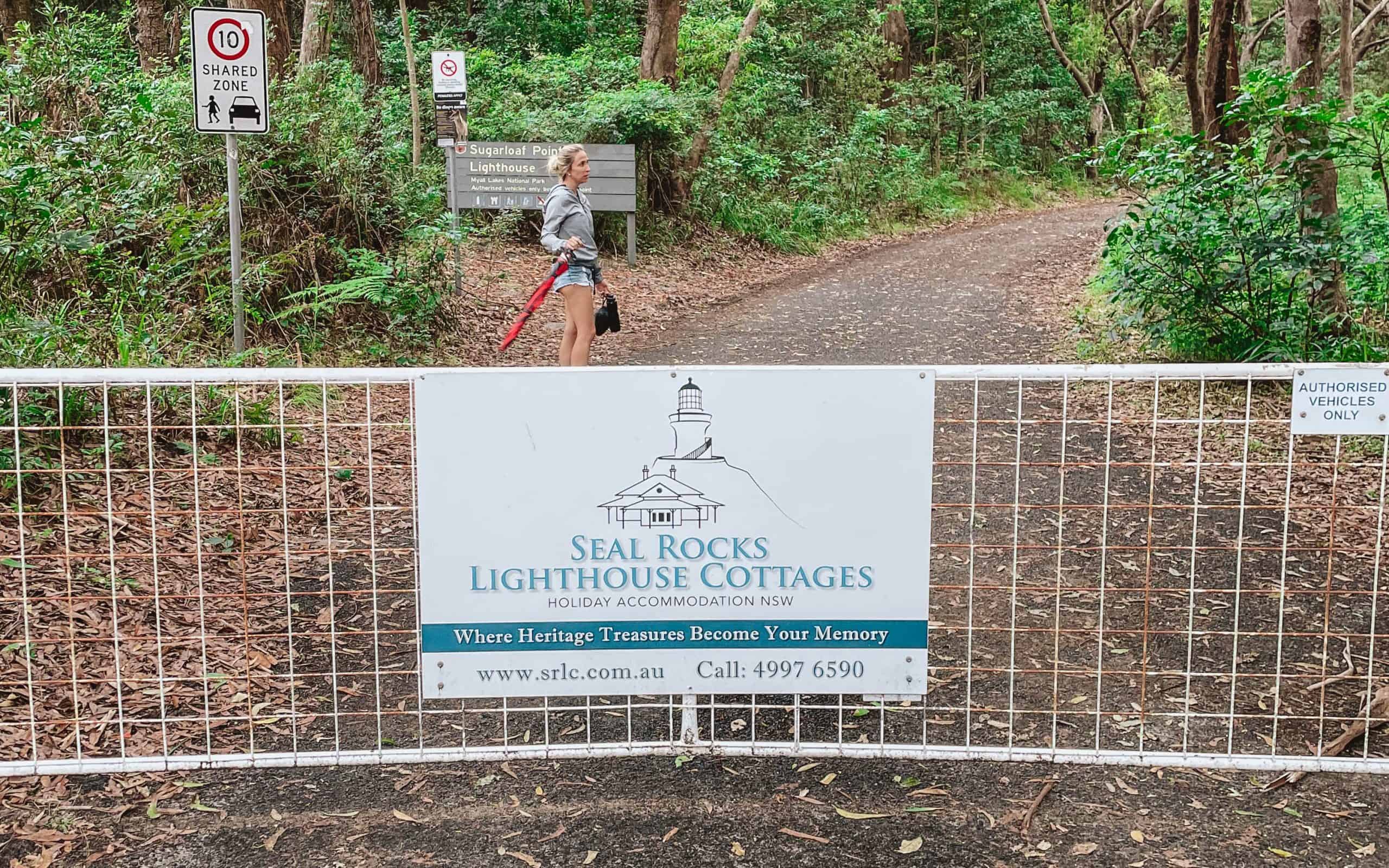 Gate at the start of the lighthouse trail