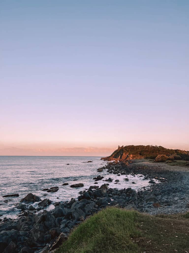 Sunset over Pebbly Beach