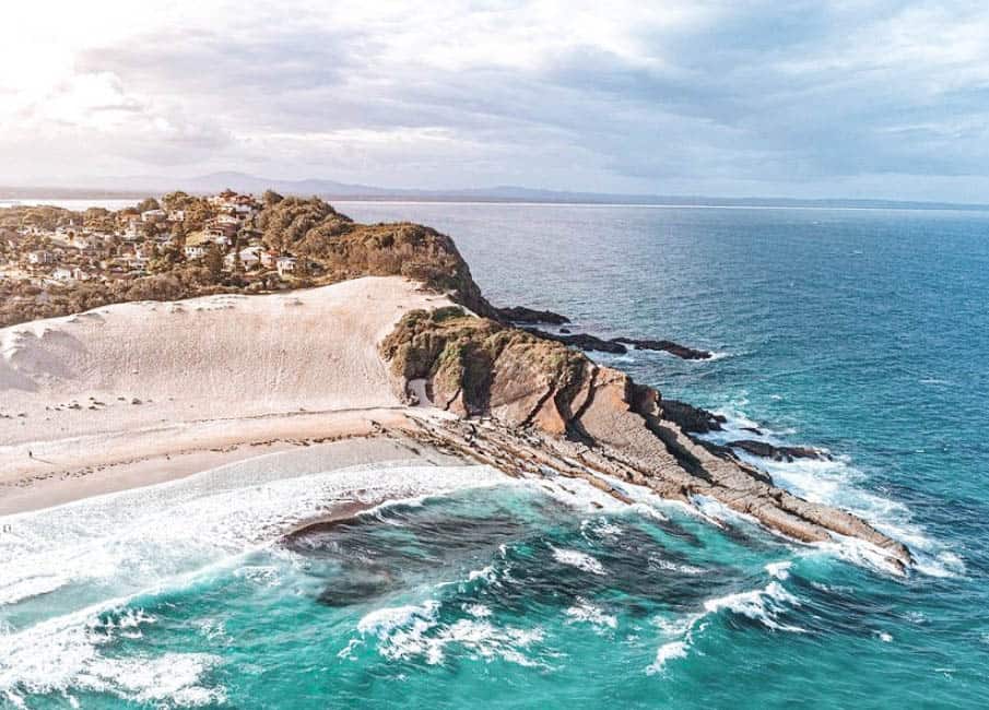 Drone shot over One Mile beach