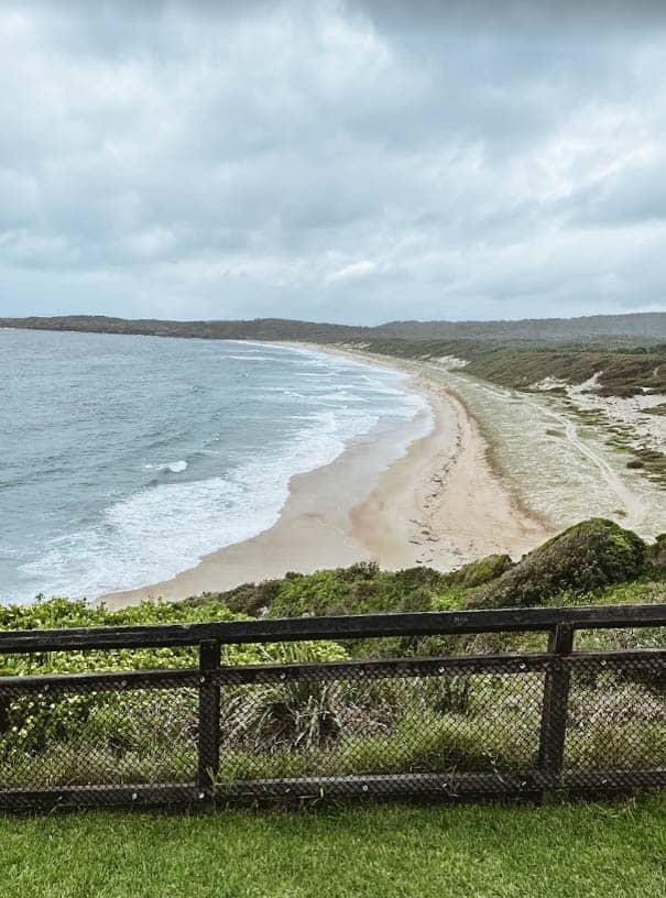 Looking towards lighthouse beach from the top