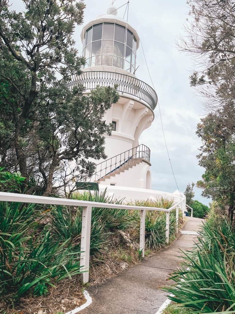 Surgarloaf lighthouse with trees