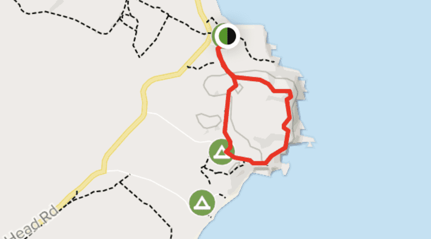 Map of Diamond Head Loop walk