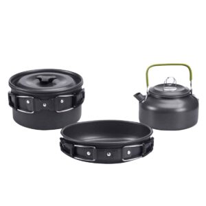 Stackable camping cooking Pots