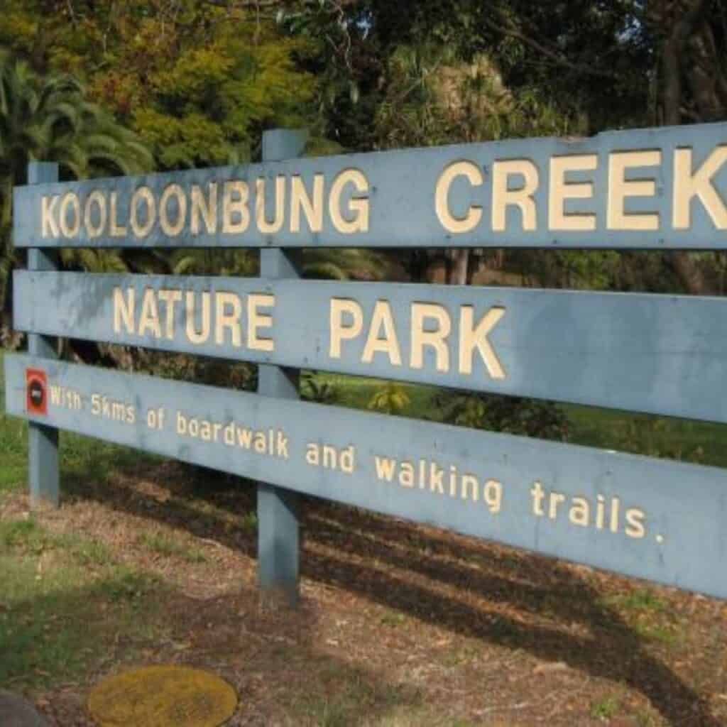 kooloonbung creek nature park sign