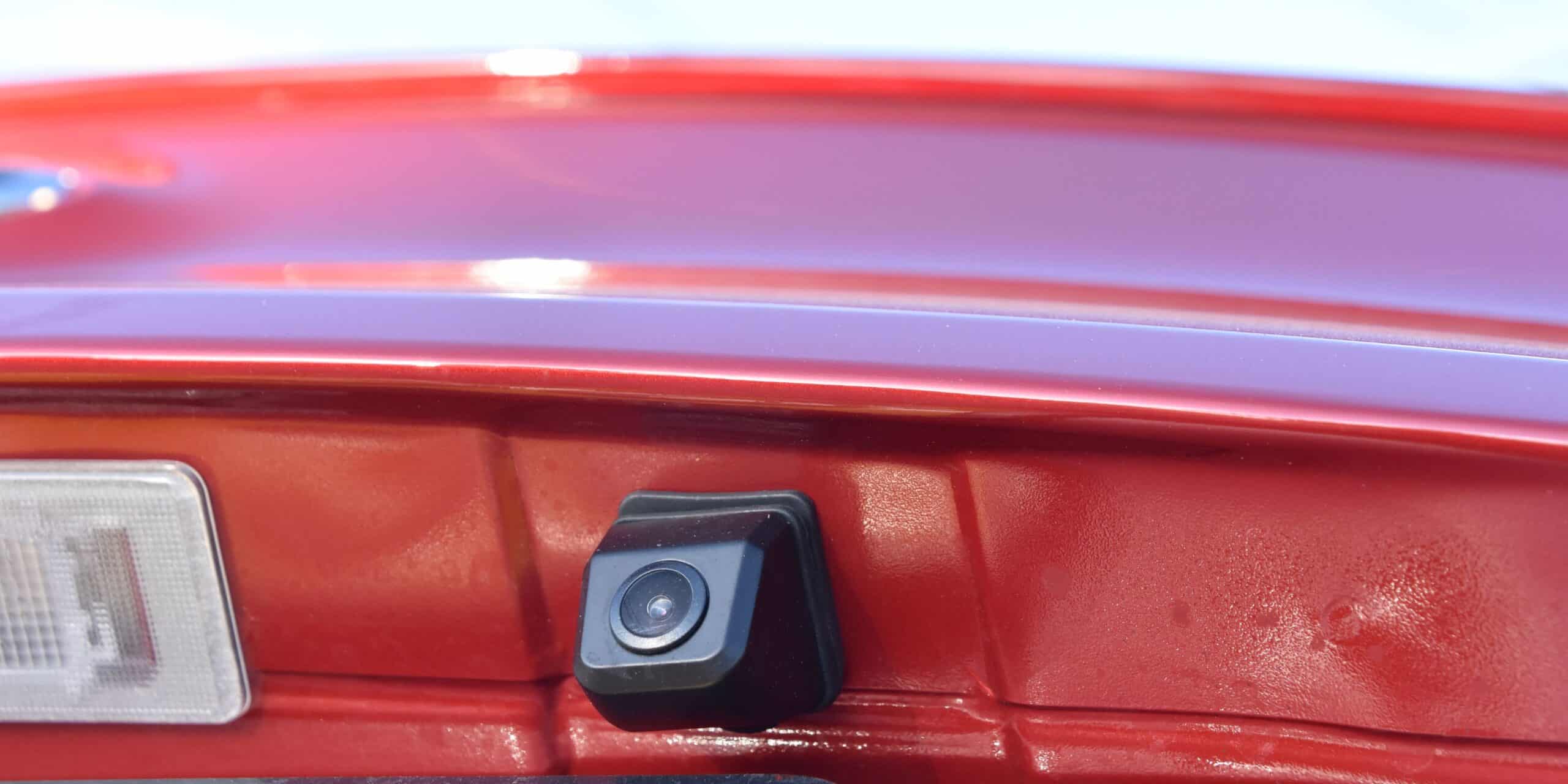 Reverse camera installed on camper van