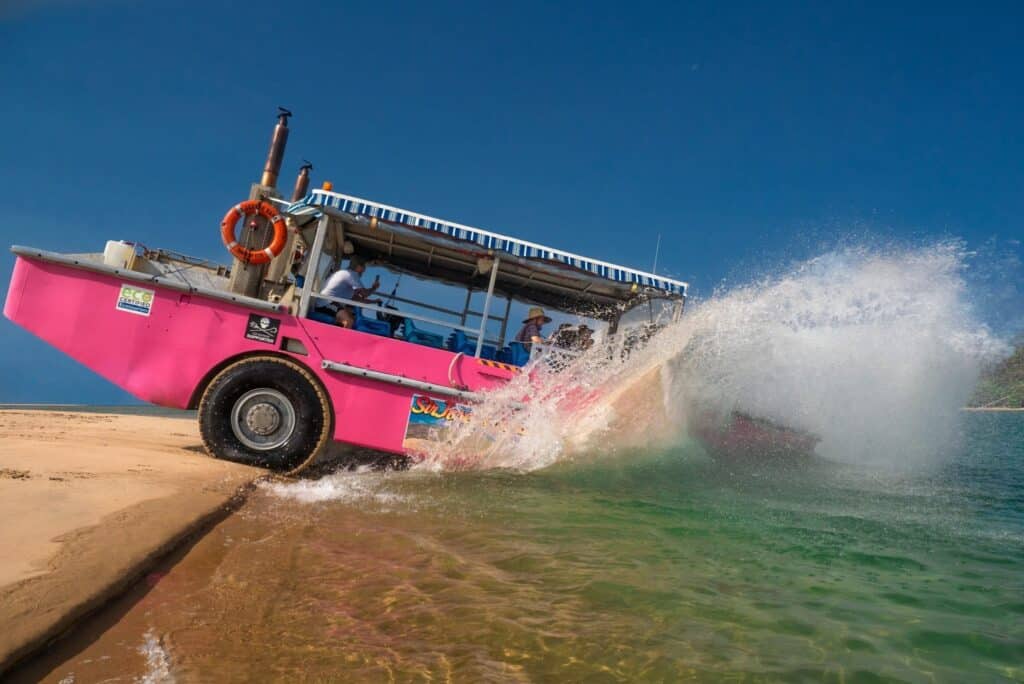 1770 Larc! Tours boat going into the water