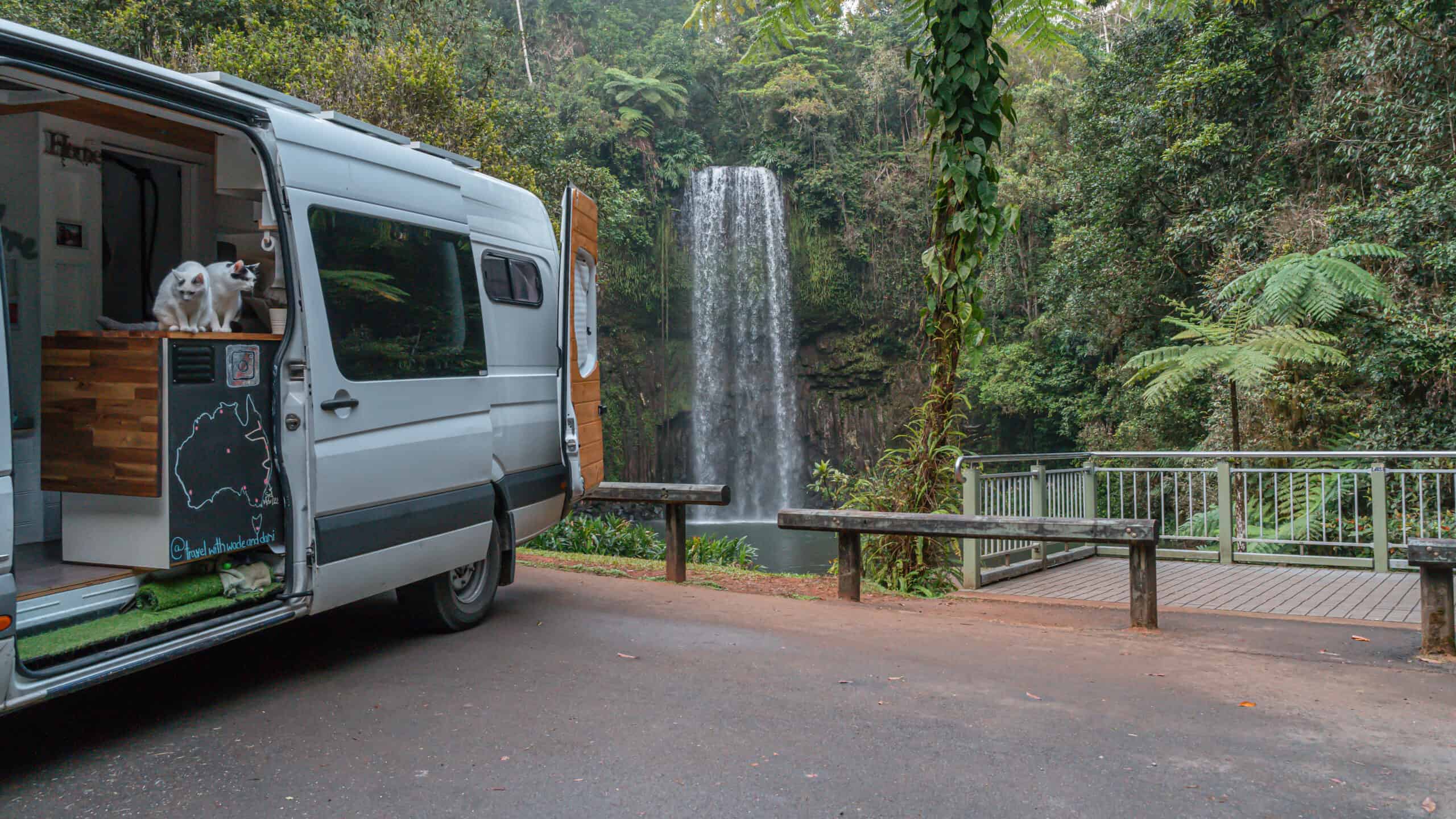 Camper van at Milla Milla falls