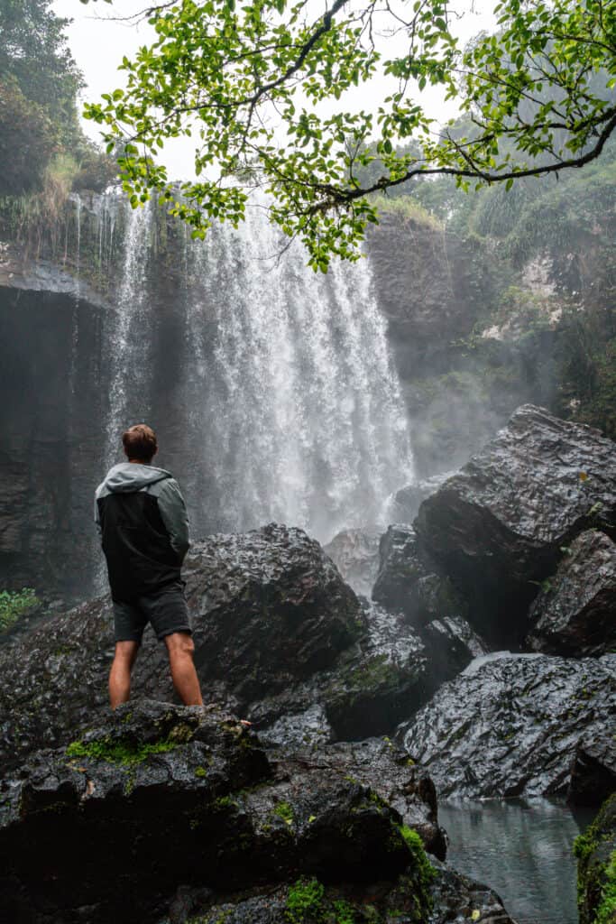 Wade standing at the bottom of Zillie Falls