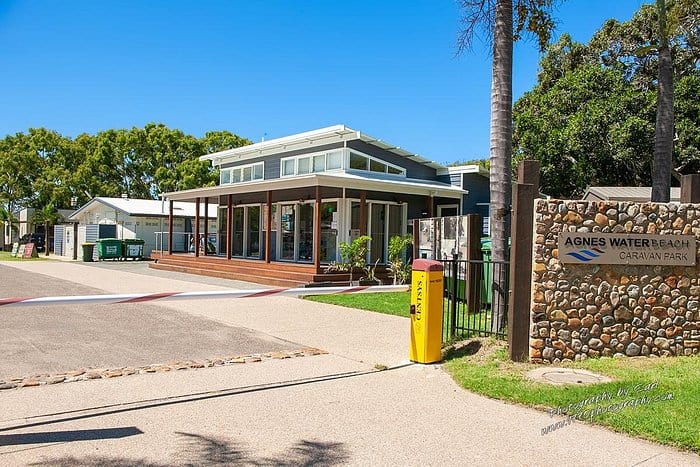 Entrance to Agnes Water Beach Holidays Park