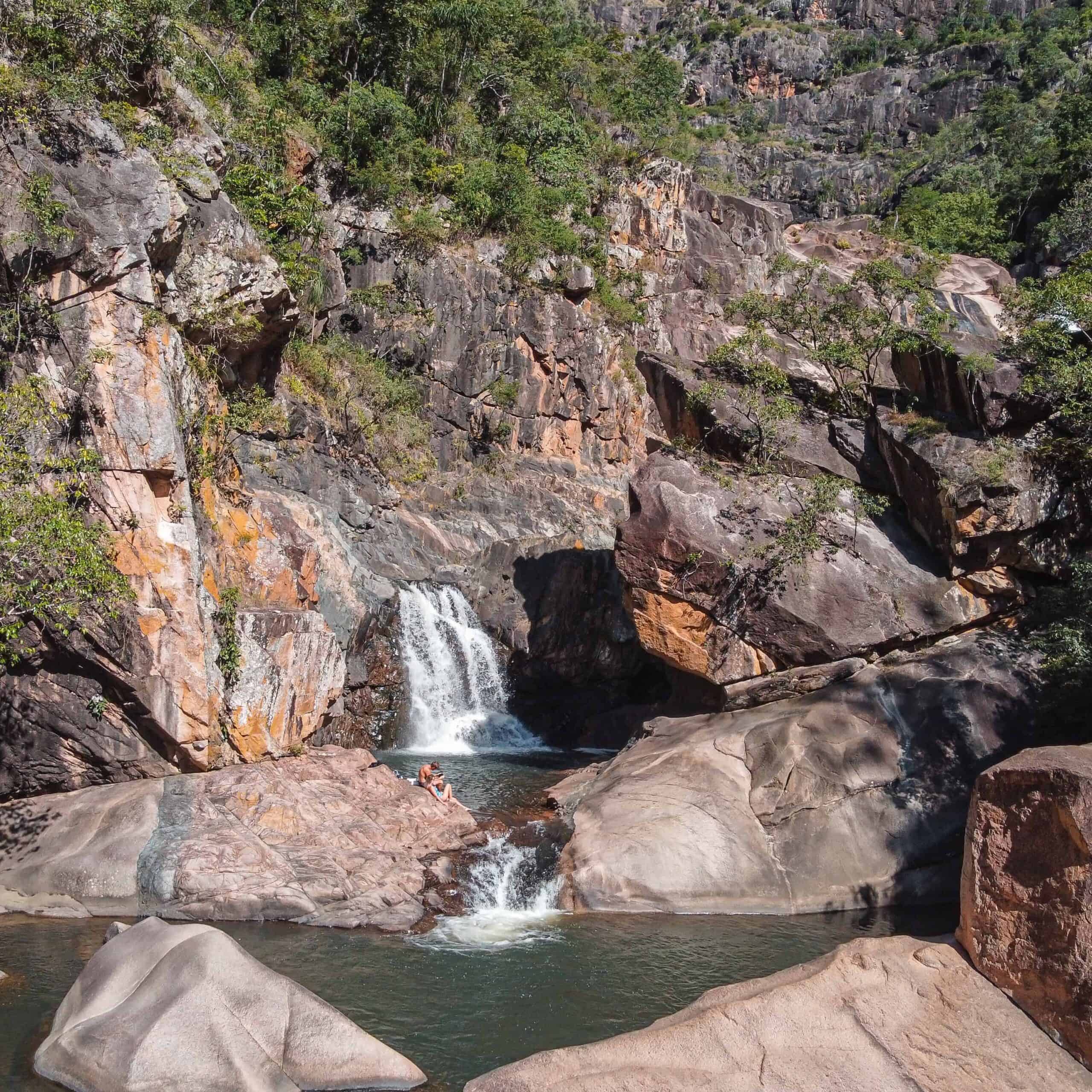 Drone shot of Jourama Falls