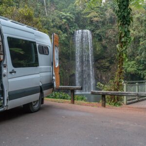 Camper van at Milla Milla falls