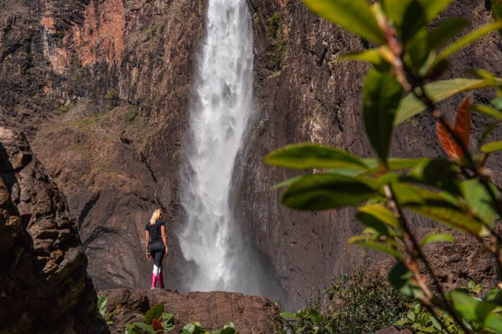 Dani at the bottom of the Wallaman Falls 