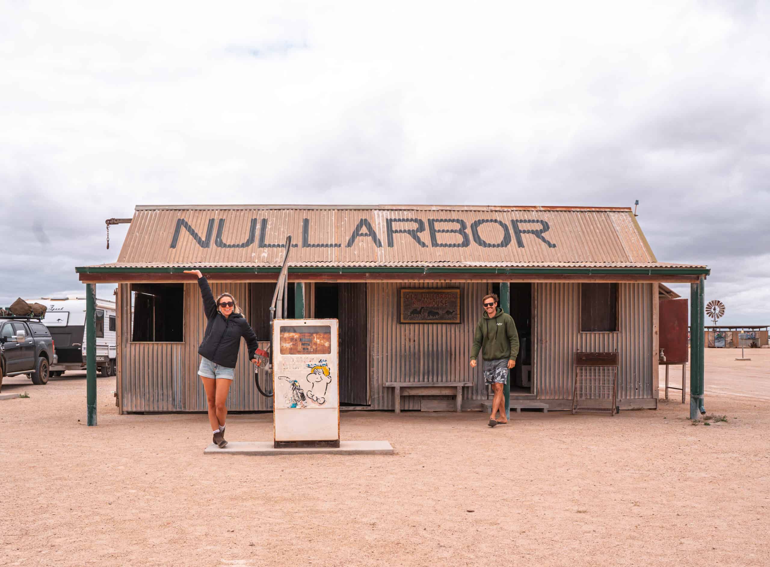 The old Nullabora Road House petrol pump