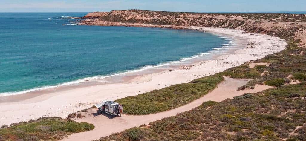 Campervan at the beach at Point Brown