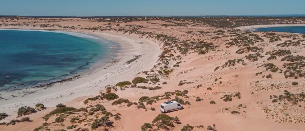 Campervan camping at Point Brown South Australia