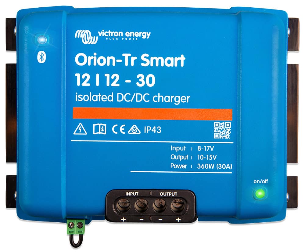 Product shot of the Victron Orion-Tr Smart 12:12-30A