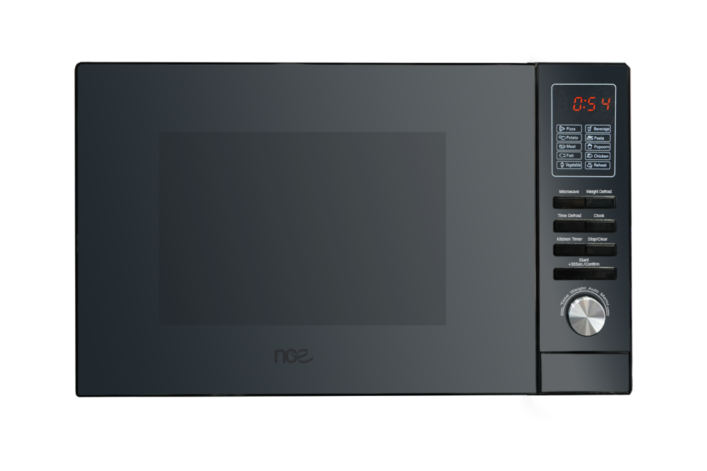 Product shot of the NCE 25L Black Stainless-Steel Microwave