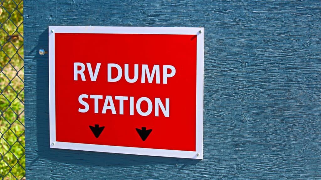 Caravan Dump Station Sign 