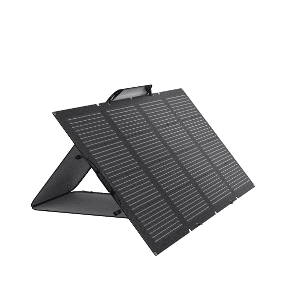 Product shot of the EcoFlow 220W Monocrystalline Folding Solar Blanket