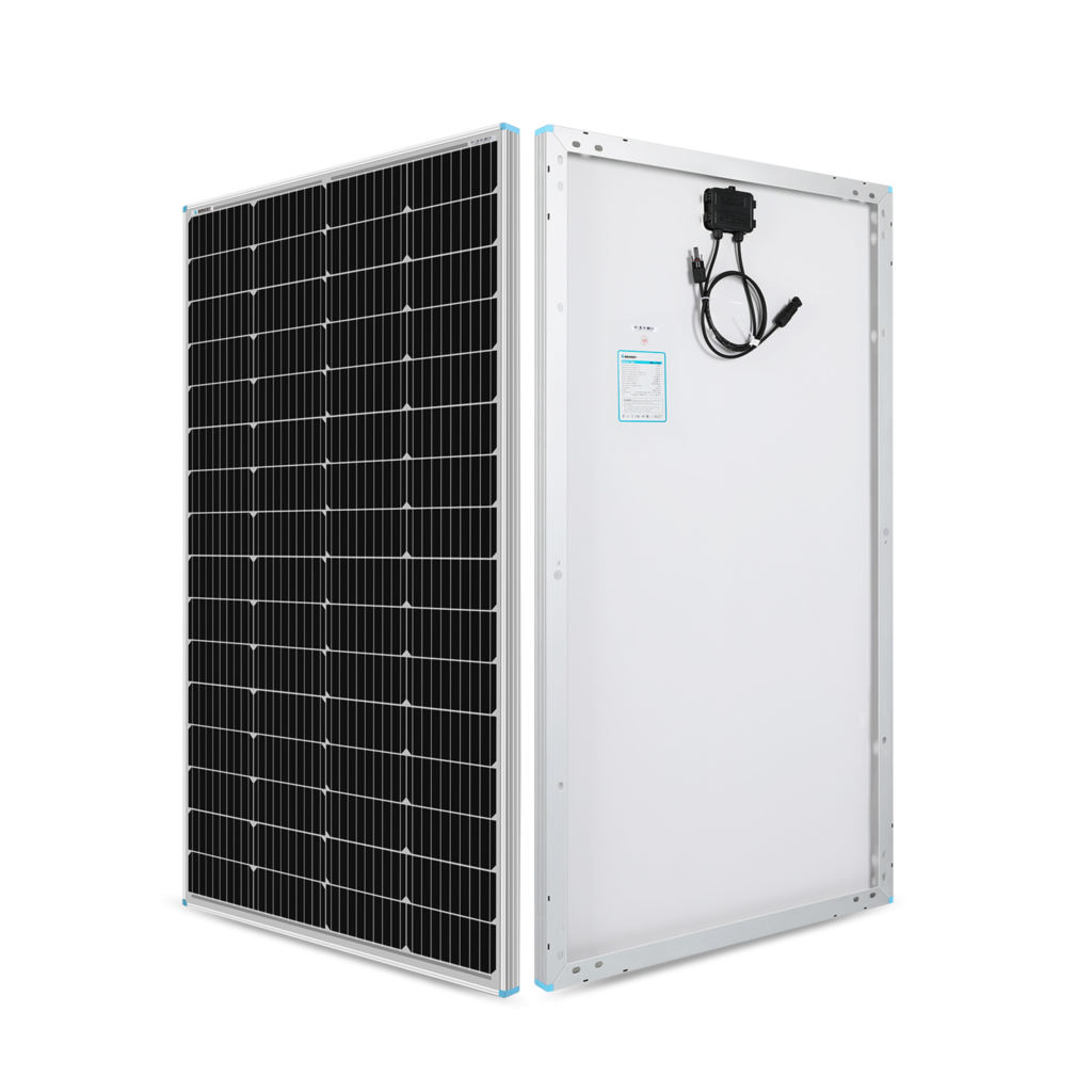 Product shot of the Renogy 175-Watt Monocrystalline Solar Panel