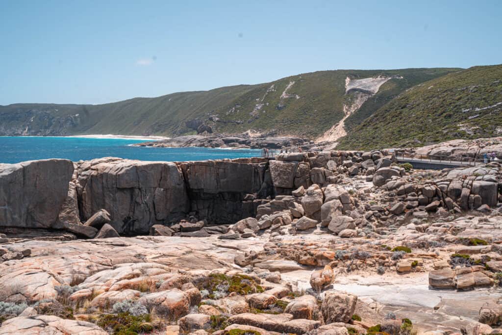 A landscape shot of The Natural Bridge in Albany