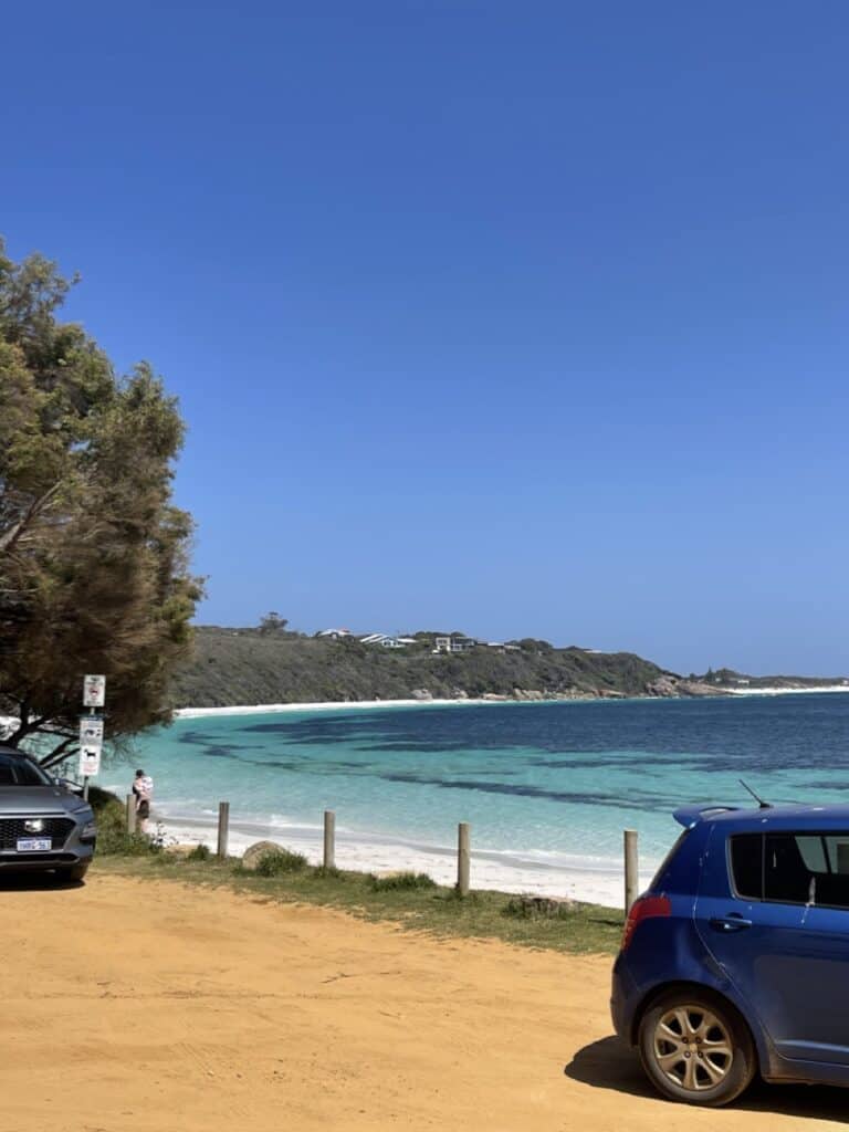 A picture of the turquoise ocean at Frenchman Bay