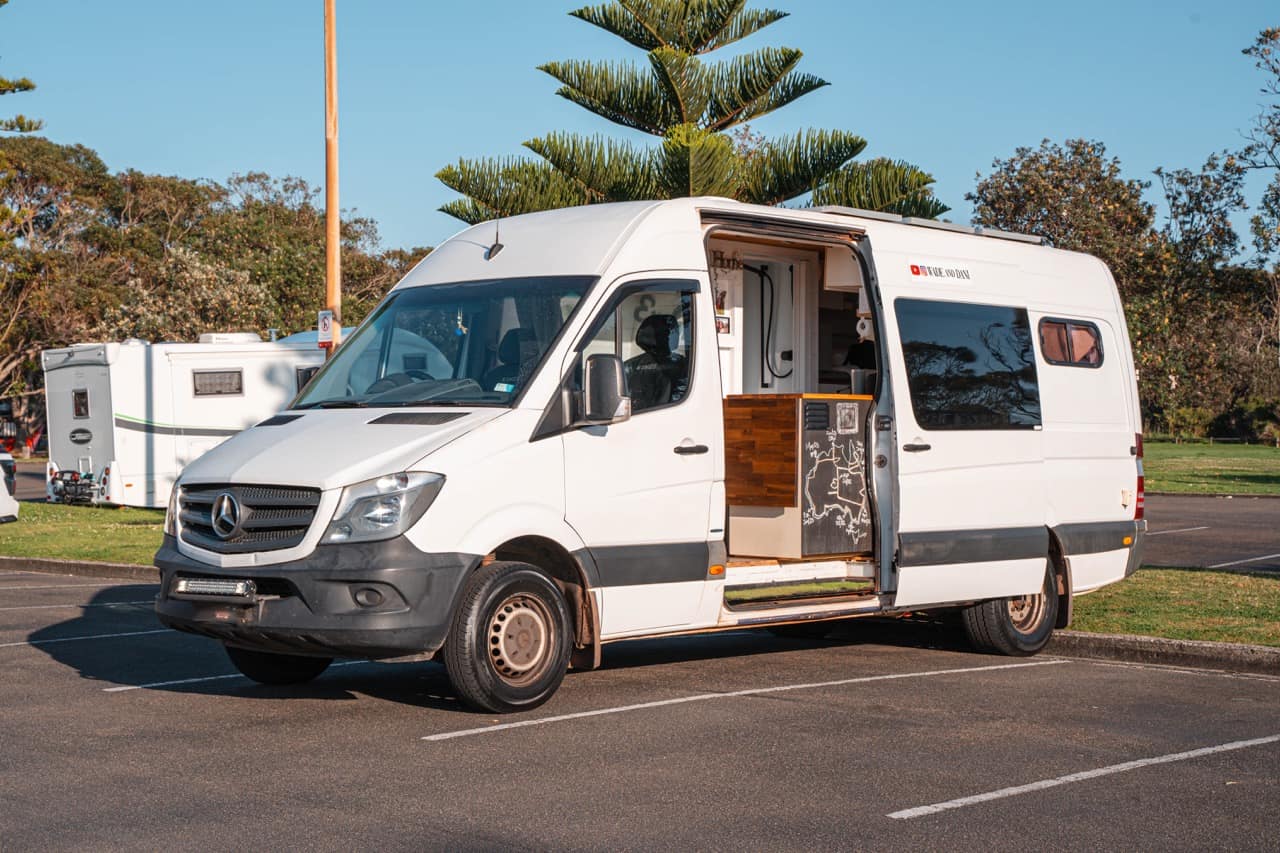 Mercedes Sprinter Van LWB parked in a carpark